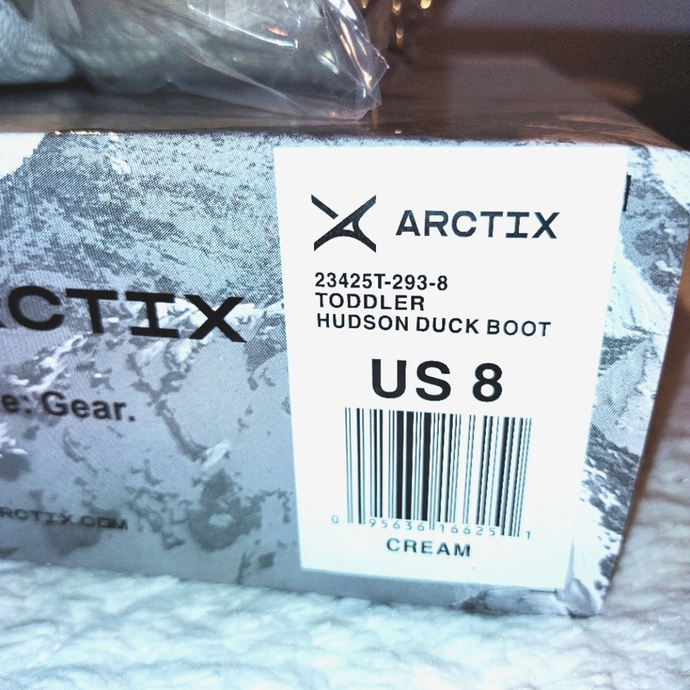 NEW Arctix Girls Toddler Hudson Duck Boots Size Toddler 8 Color Cream and Pink - Picture 4 of 4